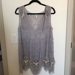 Free People Lavender Beaded Slip